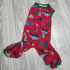 Dinosaur Christmas Dog Pajamas